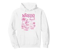 Waikiki Beach Retro Hawaii Vintage Hula Surf Travel Girl Felpa con Cappuccio