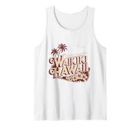 Waikiki Hawaii Benvenuti in paradiso Design retrò vintage Canotta