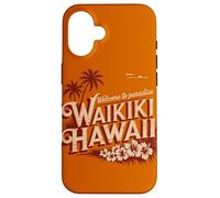 Waikiki Hawaii Benvenuti in paradiso Design retrò vintage Custodia per iPhone 16