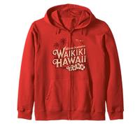 Waikiki Hawaii Benvenuti in paradiso Design retrò vintage Felpa con Cappuccio