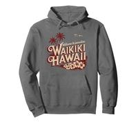 Waikiki Hawaii Benvenuti in paradiso Design retrò vintage Felpa con Cappuccio