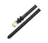 WAikub cinturino da donna in pelle 10mm, compatibile con orologi tradizionali e smartwatch, design classico, colore nero