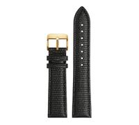 WAikub Cinturino di ricambio per orologio in pelle da uomo e da donna, modello lucertola, 16mm, 18mm, 20mm, 22mm., 20mm