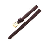 WAikub cinturino in pelle da donna, 8mm, oro, resistente al sudore e traspirante, fibbia in acciaio inossidabile, compatibile con orologi tradizionali e smartwatch