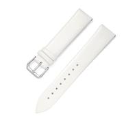 WAikub Cinturino per orologio da 8mm - 22mm Cinturino per orologio in pelle morbida e sottile, cinturino per orologio da uomo e da donna, Bianco, 17mm