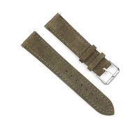 WAikub Cinturino per orologio in pelle scamosciata 18mm 19mm 20mm 22mm 24mm Cinturini per orologi Accessori per orologi con fibbia in acciaio inossidabile, Verde, 18mm