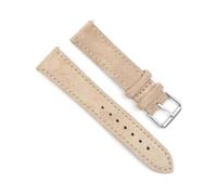 WAikub Cinturino per orologio in pelle scamosciata 18mm 19mm 20mm 22mm 24mm Cinturini per orologi Accessori per orologi con fibbia in acciaio inossidabile, Beige, 20mm