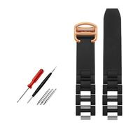 waillynice Cinturino in gomma per orologio Cartier21 Century Series W10125U2 cinturino per orologi in silicone nero con bocca convessa da uomo cinturino 20 mm, universal, Gomma, Non