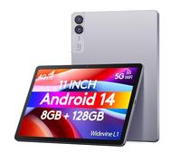 Wainyok Tablet Android 14 da 11 pollici con slot SIM: 4G LTE 5G WiFi Tableta | 8 GB RAM + 128 GB ROM (1 TB TF) | Octa-Core | Widevine L1, display FHD, 13 MP+5 MP, 7000 mAh, GPS viola