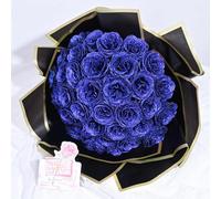 Waipfaru Bouquet di rose artificiali glitterate per fai da te, bouquet di rose artificiali luccicanti, per regali per la festa della mamma, anniversario, fidanzamento, matrimonio, 24 rose