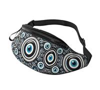 Waist Bag Blue-Greek-Bead-Evil-Eye, Marsupi Tattico Multifunzione Marsupi Alla Moda Moda Marsupi Per Trekking Sportivo Concerti