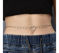 Waist Chain Women Fashion Rhinestone Heart Waist Chain Belt Jewelry Crystal Belly Body Chain Sexy Party Jewelry Gift Woman