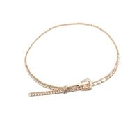 Waist Chain Women's Chain Sparkle Engraved Belt Buckle Hip Hop Body Chain Gold Beach Accessories(D)