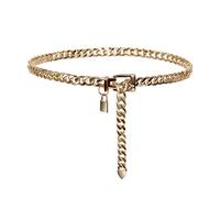 Waist Chain Women's Thick Chain Pants Belt Jeans Accessories Metal Chain Padlock Love Pendant(D)