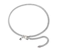 Waist Chain Women's Thick Chain Pants Belt Jeans Accessories Metal Chain Padlock Love Pendant(E)