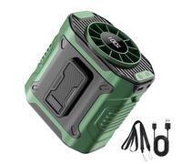 Waist Fan Clip On, Rechargeable Fan with 100 Speeds, Small Portable Cooling Device, Wearable Shirt Cooler, 5000mAh Battery, Strong Airflow Blower for Outdoor Activities