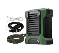 Waist Fan Travel Device - 4-Speed Wind Blower with Flashlight, Power Bank for Work, Camping, Summer, Hiking, Fishing, Beach, Construction, Gym, Desk, Portable Cooling Fan, Outdoor Indoor Personal Air
