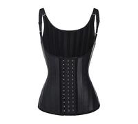 Waist Trainer Vest for Women Corsetto Gilet Latex Shaping Tank Tops 25 Steel Bone Slimming Body Shaper Tummy Control, Nero, 4XL