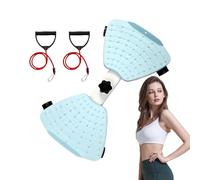 Waist Twist Board, Workout Twisting Disc with Resistance Bands Core Strength Training, Non-Slip Portable Fitness Equipment for Gym Home Travel Use, Space Saving Trainer, Blue