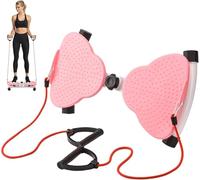 Waist Twist Sculptor Machine, Disco per Allenare la Vita per perdere Peso rilassamento Modellare Vita l'allenamento degli Addominali, Attrezzatura per Esercizi a casa con 2 fascia di resistenza (Rosa)