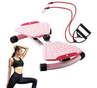 Waist Twisting Machine With Resistance Bands - Silent Addominal Plate For Home Workouts | Core & Belly Slimming Equipment | Full Body Toning Machine For Postpartum