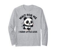 Wait for Me I Have Little Legs - Simpatico e Divertente Panda Joke Meme Maglia a Manica