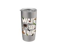 Wait I See A Bug Insect Lover Bug Hunter Entomologo Bambini Bicchiere termico in acciaio inox doppia parete