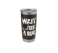 Wait I See A Bug Insect Lover Bug Hunter Entomologo Bambini Bicchiere termico in acciaio inox doppia parete
