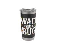 Wait I See A Bug Insect Lover Bug Hunter Entomologo Bambini Bicchiere termico in acciaio inox doppia parete