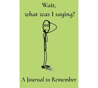Wait, What Was I Saying?: A Journal For Documenting What You Don't Want to Forget