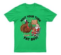 Wait Your Turn Fat T-Shirt Unisex Regalo Retrò Divertente Donna Vintage Uomo