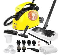 Waitbird Pulitore a vapore multiuso, pulitore a vapore per tutti gli accessori da 21 pezzi, pulitore a vapore portatile e tracolla, pulito, mobili imbottiti, divani, piastrelle, pavimento, finestre,