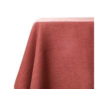 WAITER TREE Tovaglia Impermeabile Rettangolare in Effetto Lino Denso in Stile Classico per Decorazione della Cucina Caffetteria Rosso Mattone 145 x 300 cm