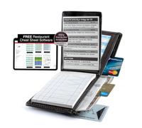 Waiter Wallet Jr. Organizer per libri per server Deluxe con inserto tascabile trasparente per cameriere e cameriere | Include il cuscinetto per gli ordini per gli ospiti dei ristoranti | misura