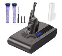 Waitley 6000mAh Batteria Per Dyson V8 SV10, Compatibile con Dyson V8 Animal/Fluffy/Absolute Aspirapolvere con 2 filtro e 1 Cacciavite