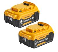 Waitley Batteria 18 V 5,5 Ah compatibile con DeWalt XR DCB200 DCB201