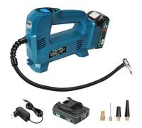 Waitley COMPRESSORE A BATTERIA 150 PSI COMPATIBILE CON BATTERIE MAKITA 18V | Pompa ad aria portatile con display digitale, arresto automatico, caricabatterie e adattatori per valvole, per auto