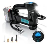 Waitley Compressore d'aria a batteria per Bosch Professional 18 V -10,34 bar, pompa ad aria portatile a batteria con manometro digitale per auto, moto, bicicletta e palloni