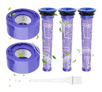 Waitley Filtro per aspirapolvere Dyson V7, V8 Animal e V8 Absolute - 3 filtri HEPA e 2 prefiltri - ricambio per parti #965661-01 & #967478-01