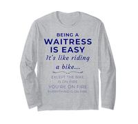 Waitress Life Being a Server is Easy Funny Waiter Citazione Maglia a Manica
