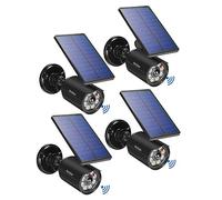 WaitScher Lampada Solare da Esterno, Luce Solare Led Esterno con Sensore di Movimento Lampada da Giardino, 1800LM IP67 Impermeabile Adatto Per Garage(4 Pezzo)