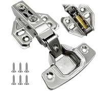 WAIZHIUA 12 cerniere standard per porte dell'armadio cerniere a chiusura morbida, per bagno, camera da letto, sala da pranzo, porte dell'armadio (argento)