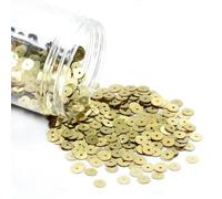 WAJIJD 10 g/Borsa 2mm 3mm 4mm 5mm 6mm Paillettes Colorate Piatte e Rotonde in Massa PVC Craft Paillettes opache Abito da Sposa Accessori per cucire-oro-3mm 3000 Pezzi