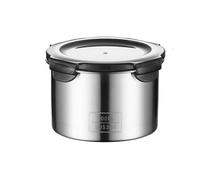 WAJJWI 2 pezzi di lattine sigillate for alimenti in acciaio inossidabile serbatoio stoccaggio cereali grande capacità bottiglia conservazione frutta secca per Caffè,Farina,Fagioli(500ML)