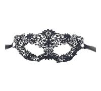 WAJJWI 8 pezzi da donna sexy in pizzo cavo travestimento abbronzante maschera for il viso principessa festa cosplay puntelli costume per Feste a Tema(Black)