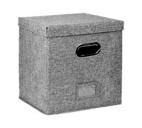 WAJJWI Foldable Vinyl Record Storage Box Portables Multi-functional Organizer with Lid for 12 In Albums Records Crate LP Album per Dischi(Grey)