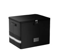 WAJJWI Foldable Vinyl Record Storage Box With Lid And Handles Lockable Album File Records Collection For Precious per Dischi