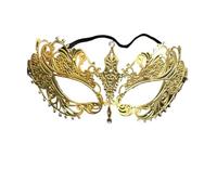 WAJJWI Maschera for feste in maschera in pizzo sexy da donna 2 pezzi for carnevale Maschere for ballo di fine anno Mardi Gras Maschera for travestimento per Feste a Tema(Golden01)