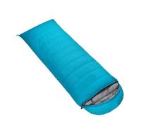 WAJJWI Sacco a Pelo for Adulti con Busta in Piuma D'Oca Bianca, Portatile da Campeggio for Persona Singola per Campeggio(River Blue 600g)