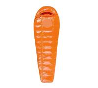 WAJJWI Sacco a Pelo in Piuma D'Oca Bianca Sacco a Pelo da Campeggio Sacco a Pelo da Uomo Imbottito in Piuma D'Oca Caldo for Borsa da Trekking da Viaggio per Campeggio(Orange 400g)